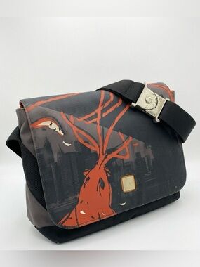 Gama-Go Vintage Y2K Squid Graphic Messenger Bag Seatbelt Buckle Streetwear